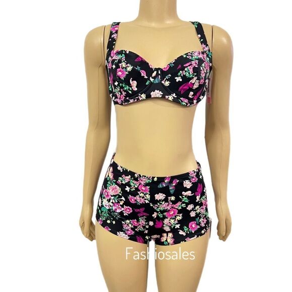 Victorias Secret Swim Wicked Push up without padding Bikini Top & Shortie Set - Picture 5 of 6